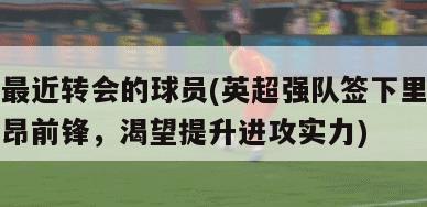 最近转会的球员(英超强队签下里昂前锋，渴望提升进攻实力)