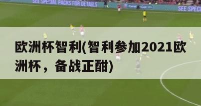 欧洲杯智利(智利参加2021欧洲杯，备战正酣)