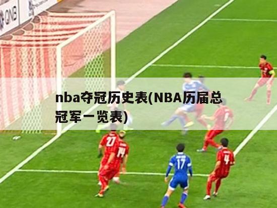 nba夺冠历史表(NBA历届总冠军一览表)