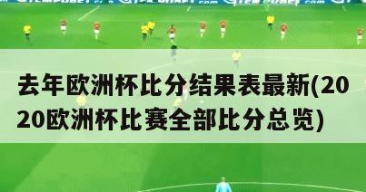 去年欧洲杯比分结果表最新(2020欧洲杯比赛全部比分总览)