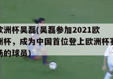 欧洲杯吴磊(吴磊参加2021欧洲杯，成为中国首位登上欧洲杯赛场的球员)